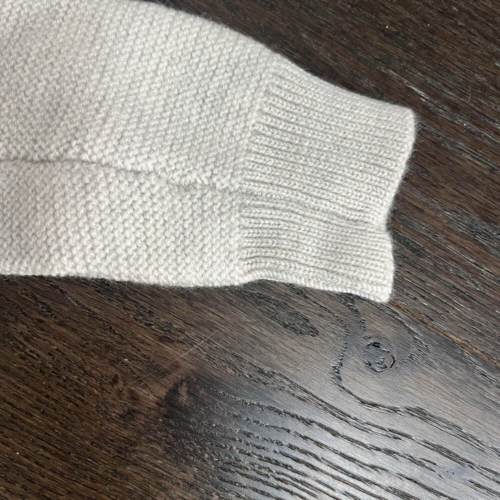 Aritzia Wilfred Free Wolter Oatmeal Merino Wool Waffle Knit Sweater Size M - Picture 4 of 12